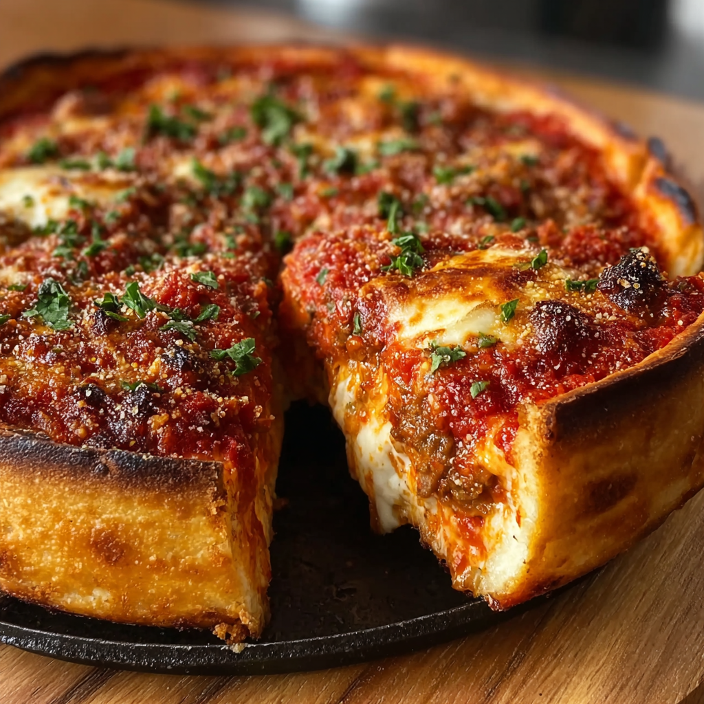 Classic Chicago Deep Dish Pizza