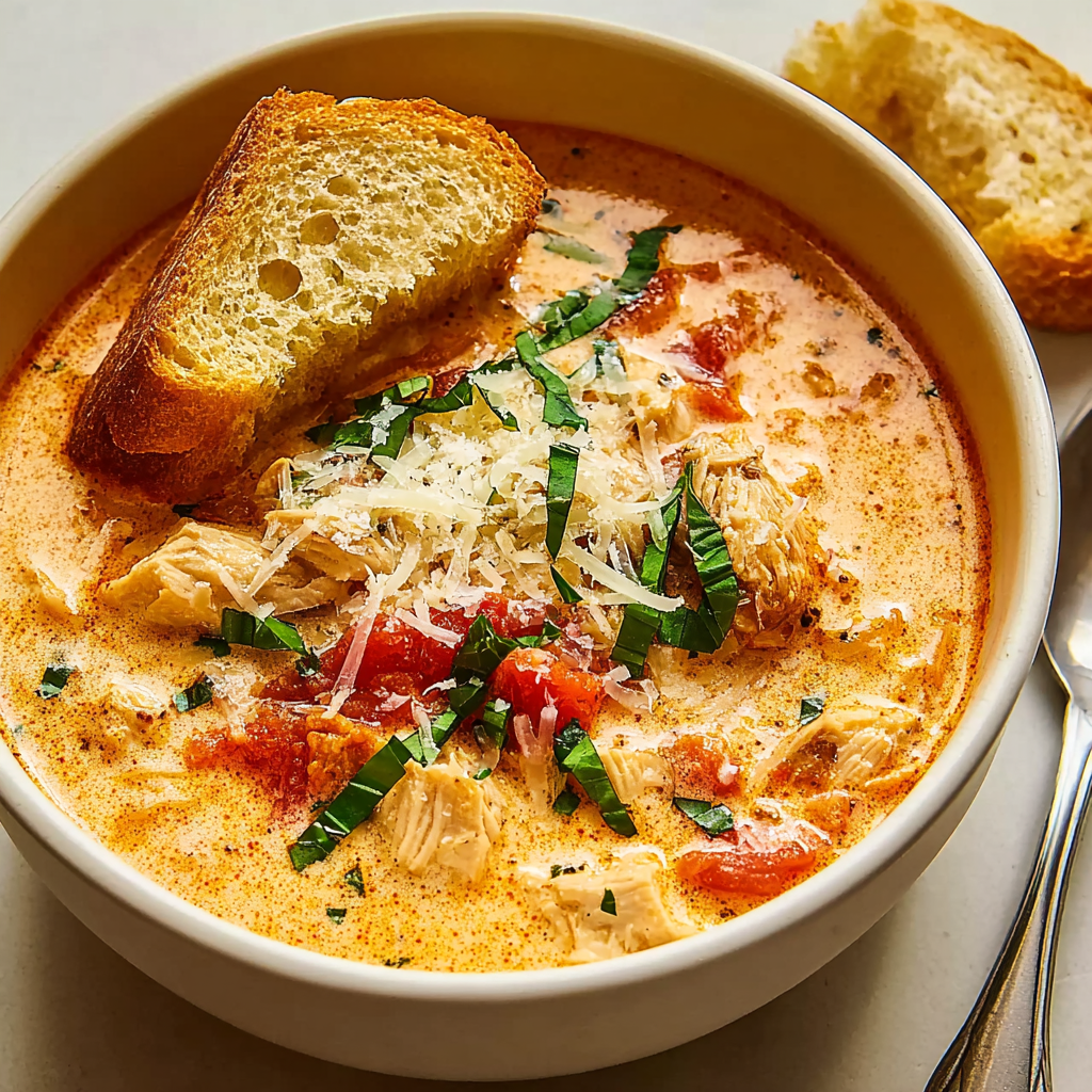 Creamy Chicken Parmesan Soup