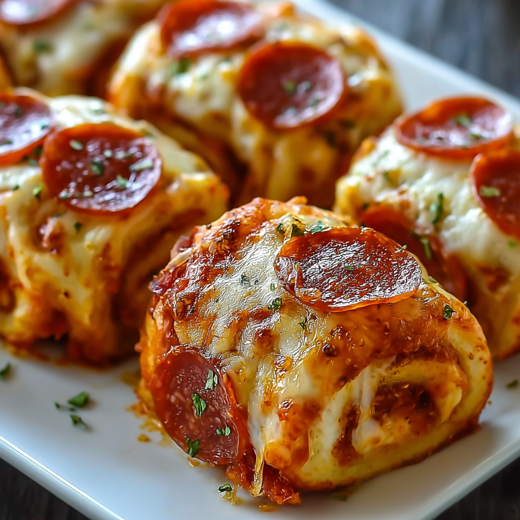 Cheesy Pepperoni Pizza Roll-Ups
