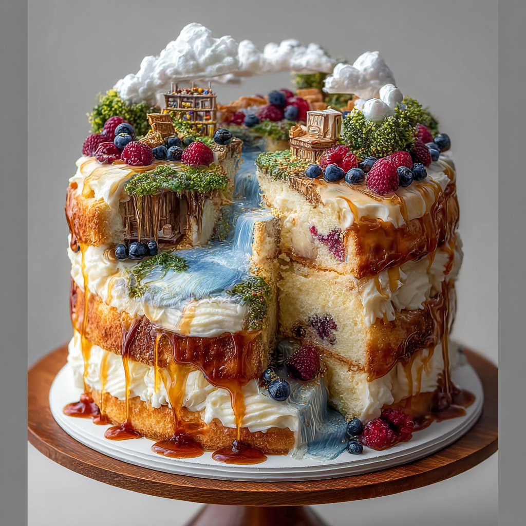 Heaven on Earth Cake layered trifle with berries