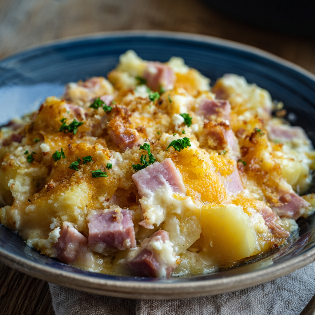 Serving suggestion with casserole plated