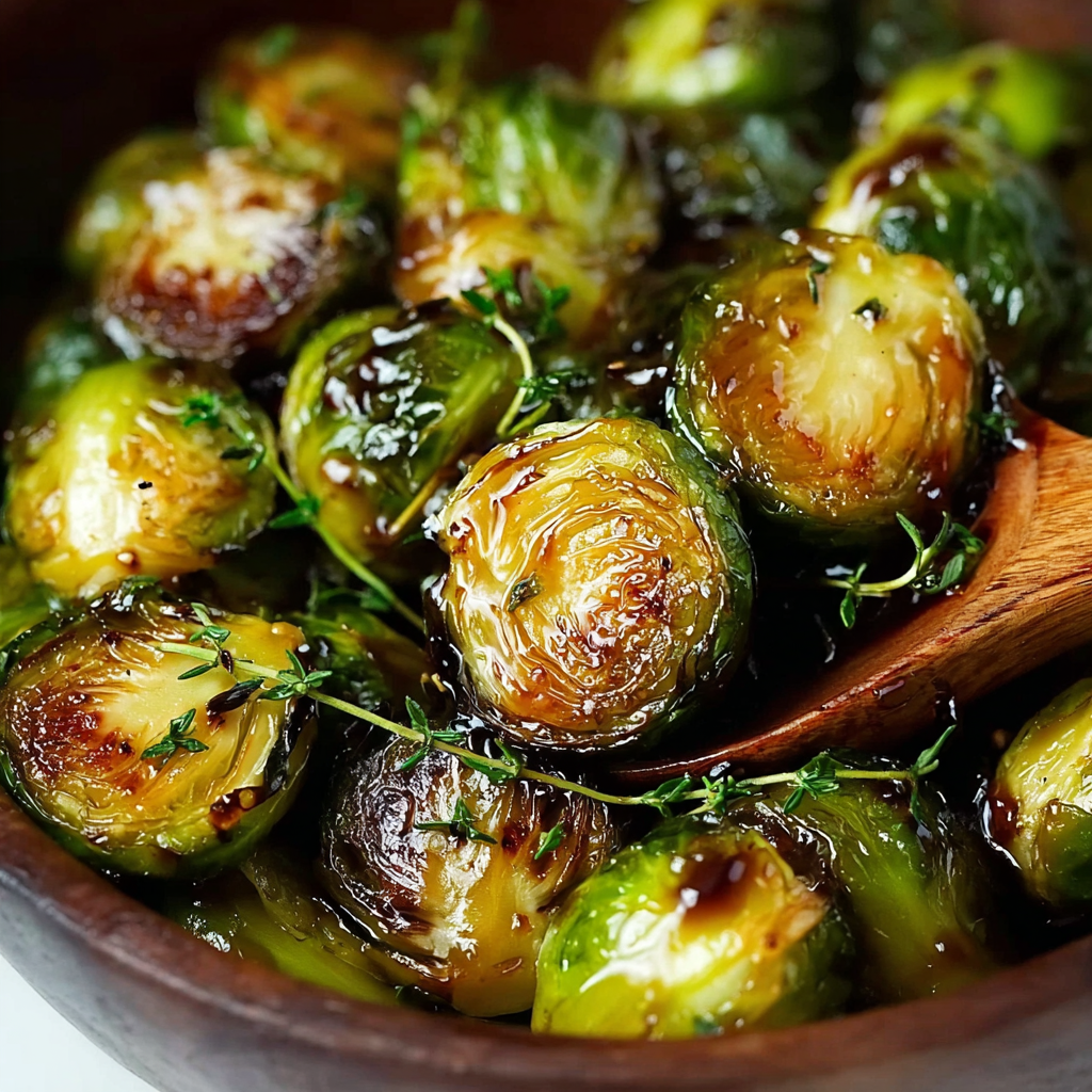 Honey Balsamic Brussels Sprouts