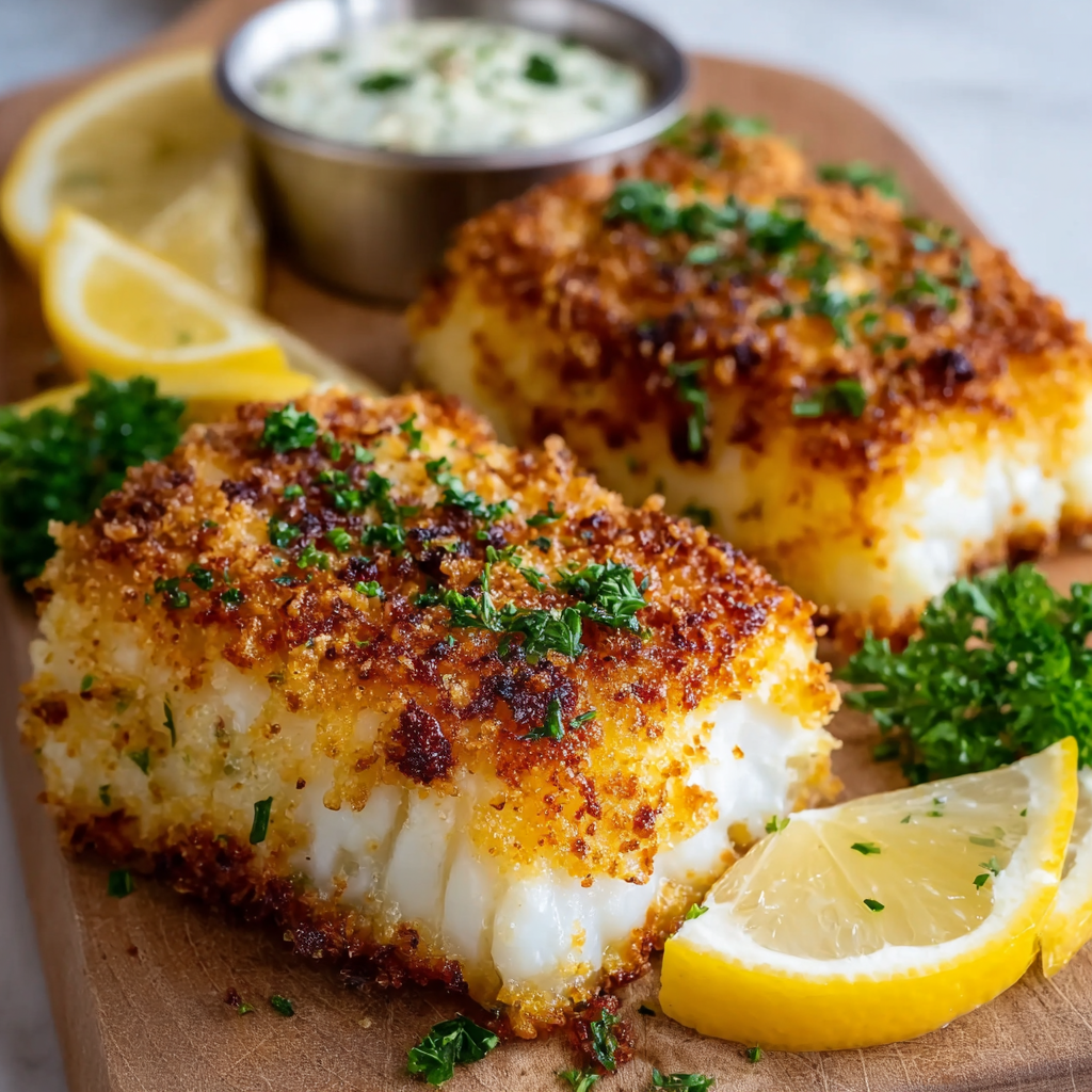 Crispy Air Fryer Parmesan Cod