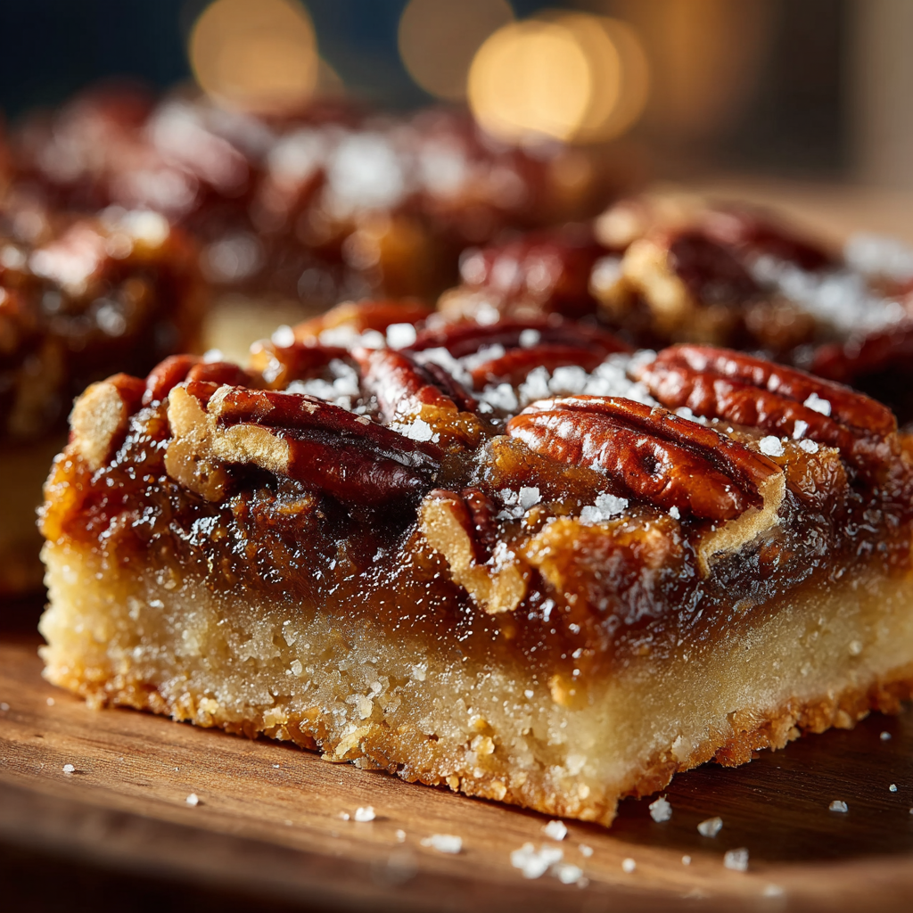 Maple pecan bars cooling on a rack