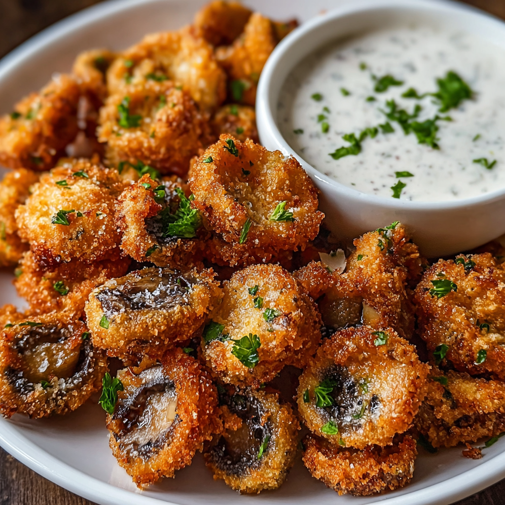 Crispy Ranch-Breaded Mushrooms