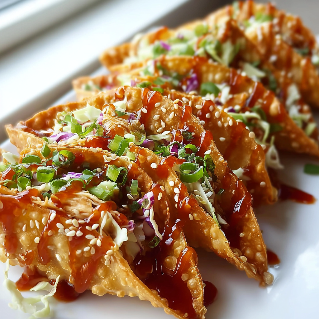 Crispy Chicken Wonton Tacos
