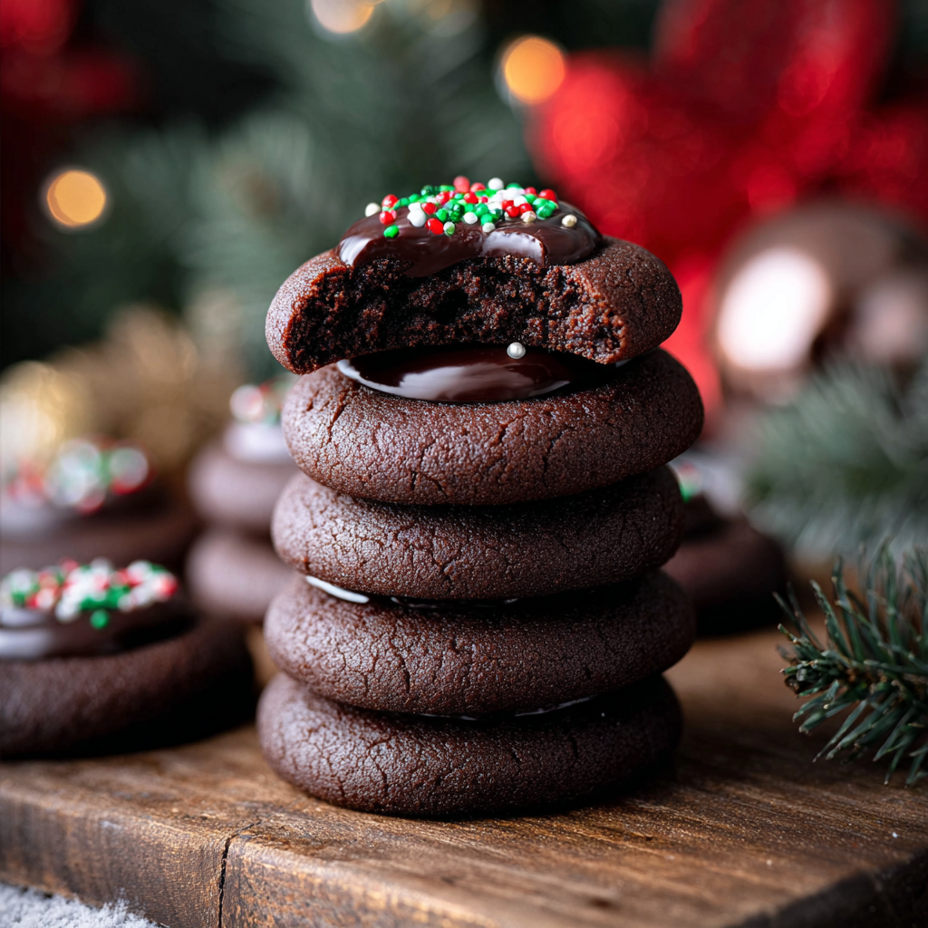 Chocolate Thumbprint Cookies