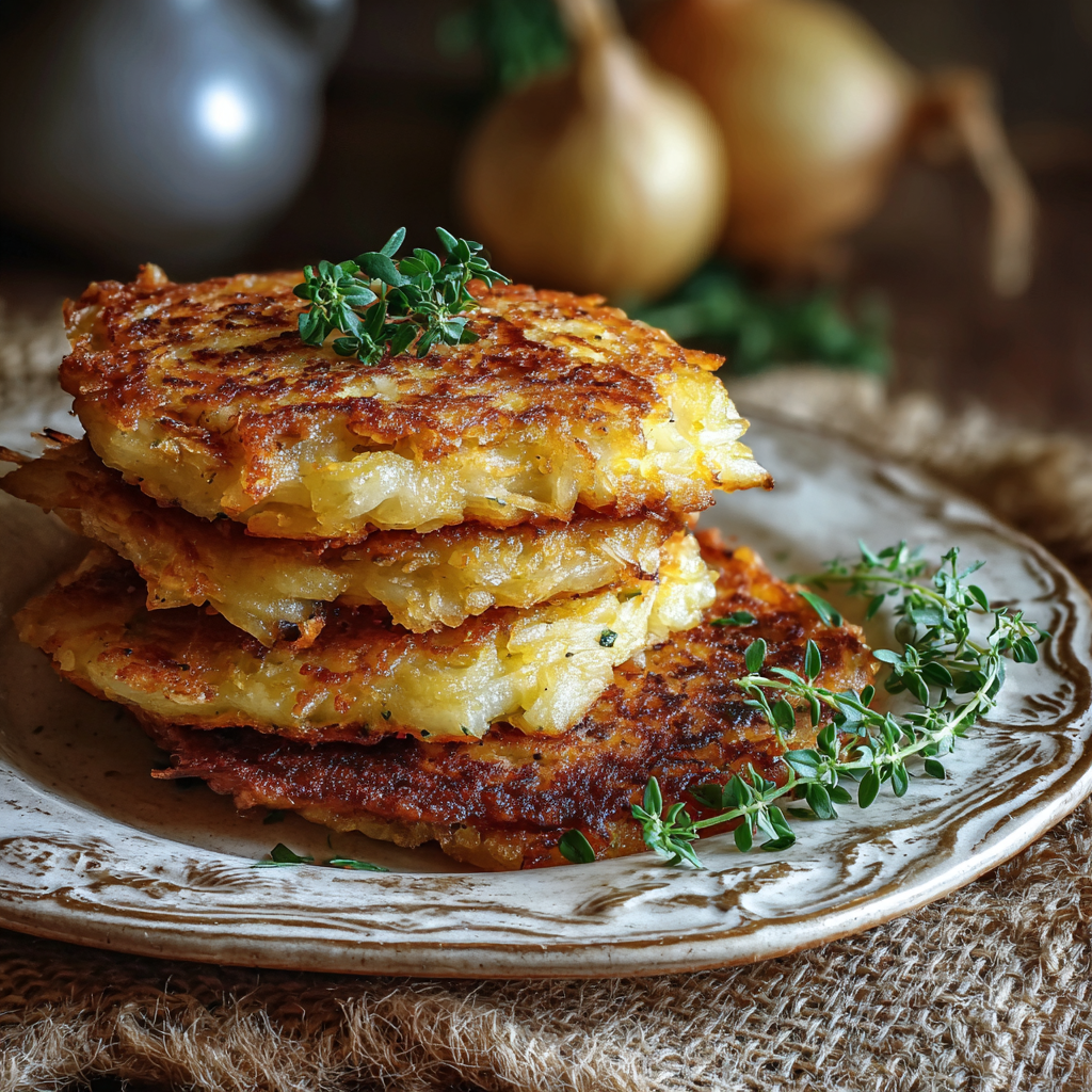 Grated potatoes and onions ready for pressing