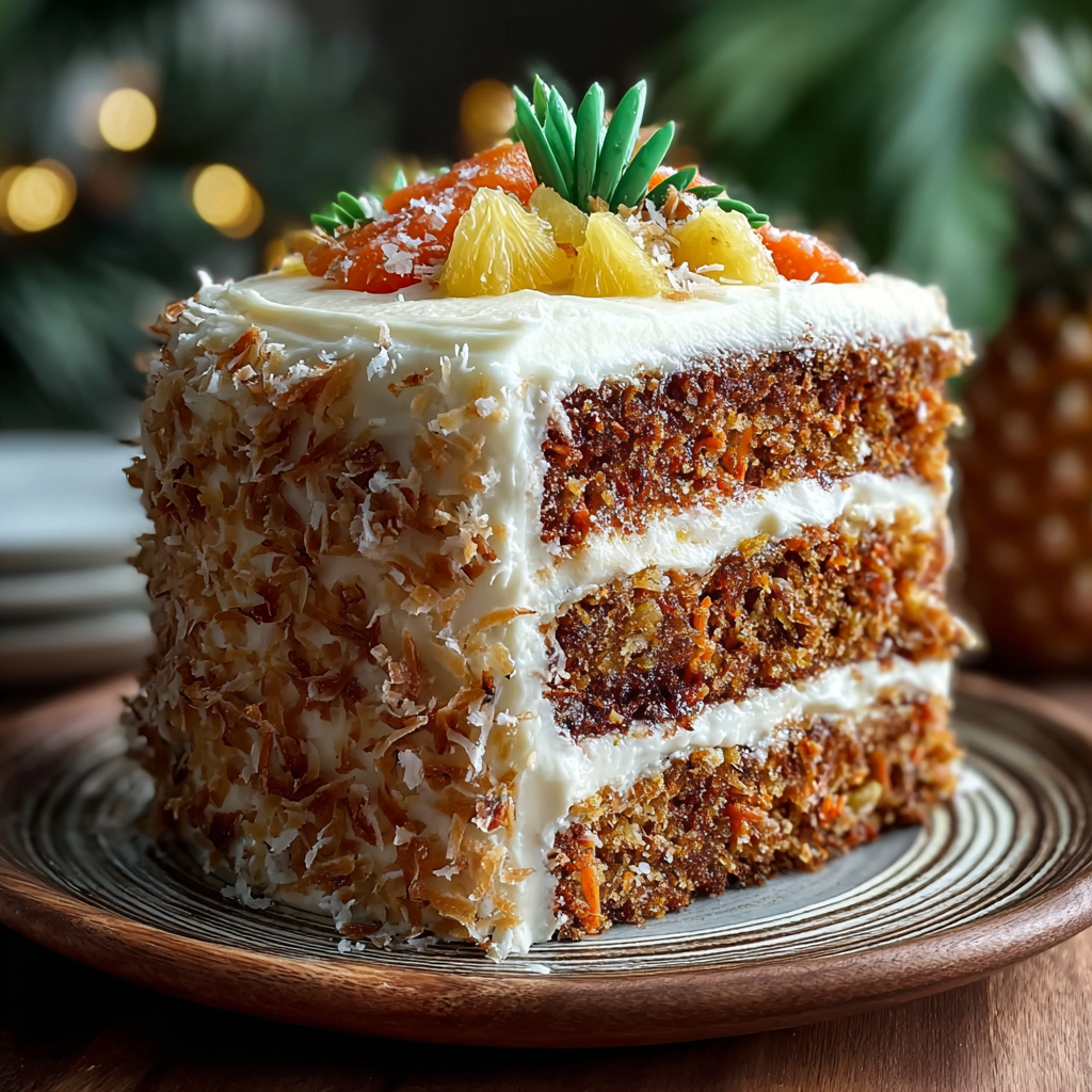 Baked carrot pineapple cake layers on cooling rack