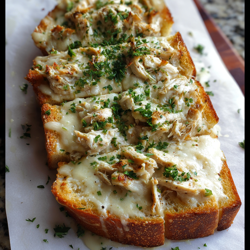 Close-up of melted cheese on garlic bread