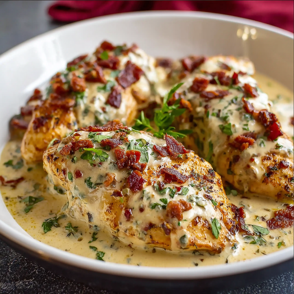 Creamy sauce with sundried tomatoes and parmesan