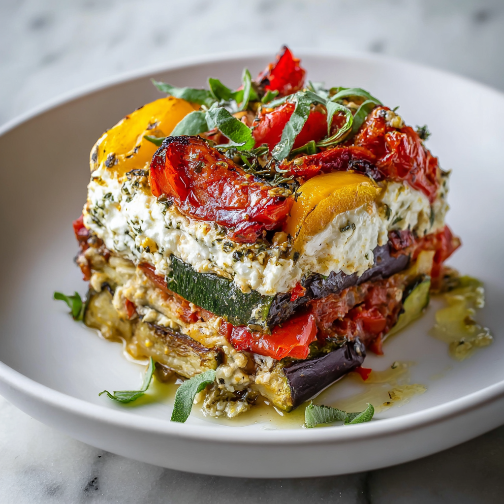 Layers of cheese and sauce in lasagna