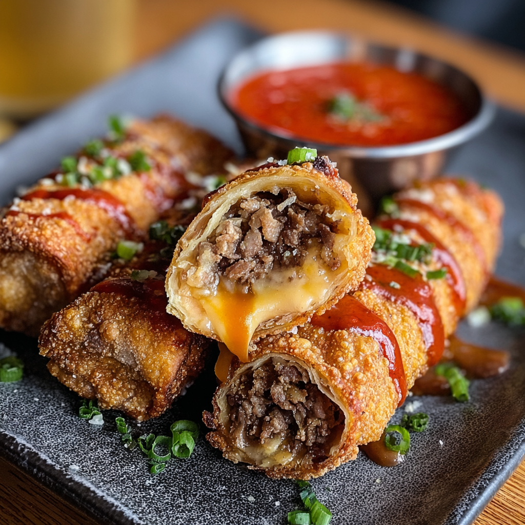 Voodoo Egg Rolls being fried in skillet