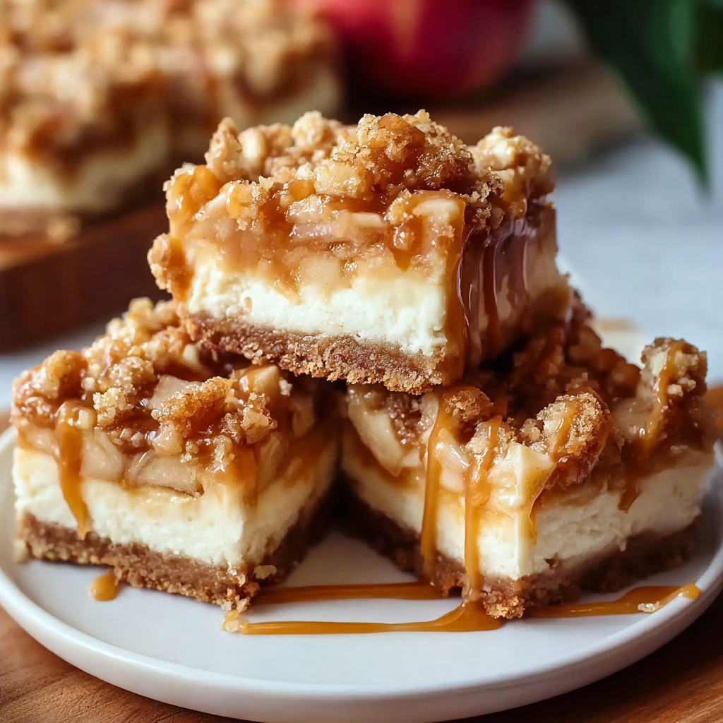 Caramel Apple Cheesecake Bars