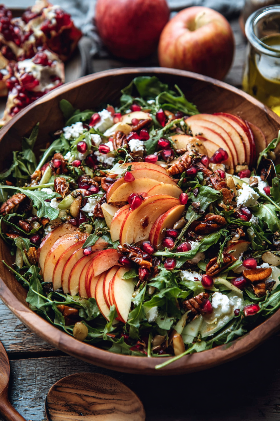 Roasted butternut squash and salad assembly