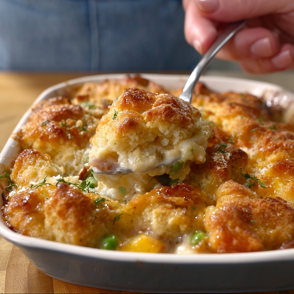 Easy Chicken Cobbler Dinner Casserole