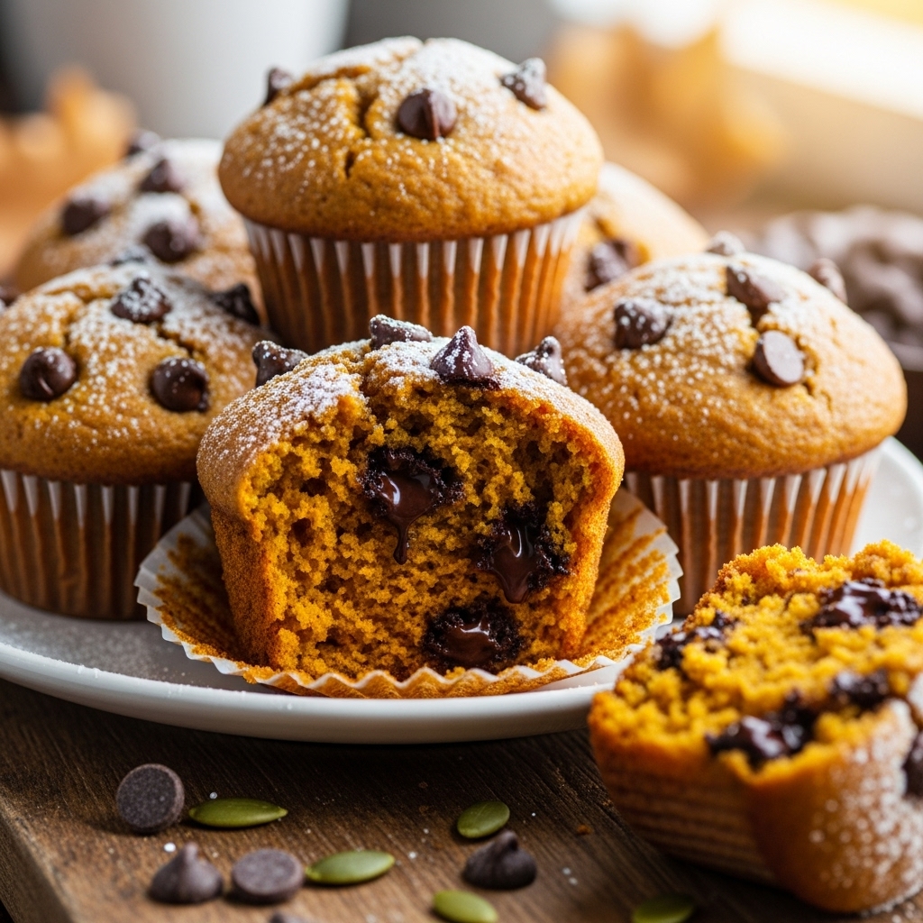 Pumpkin Chocolate Chip Muffins