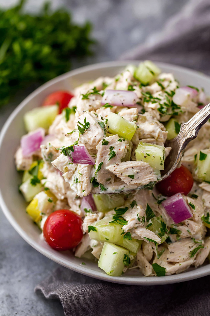 Shredded turkey and chopped celery on cutting board
