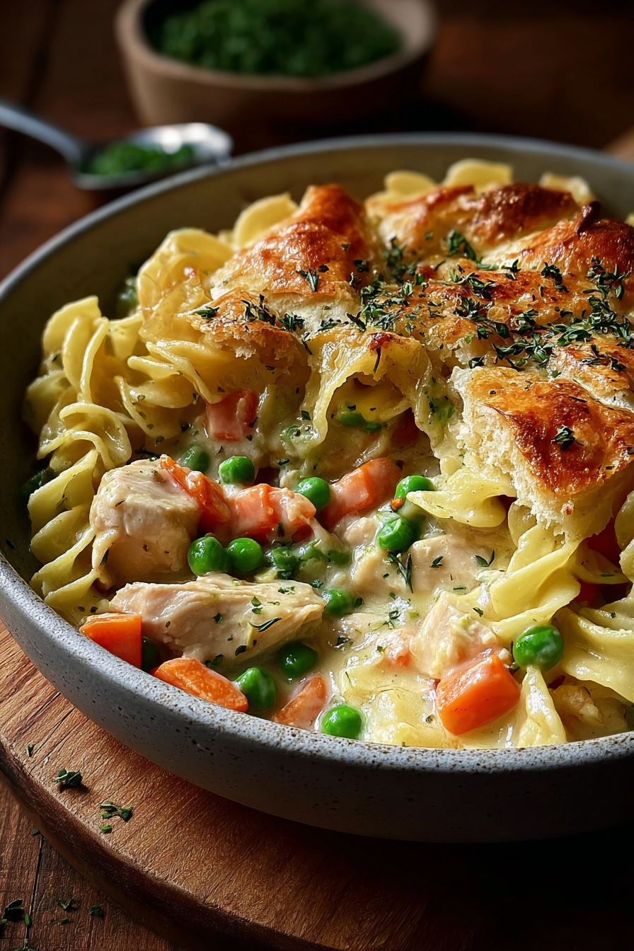 Serving suggestion: pasta plated with herbs