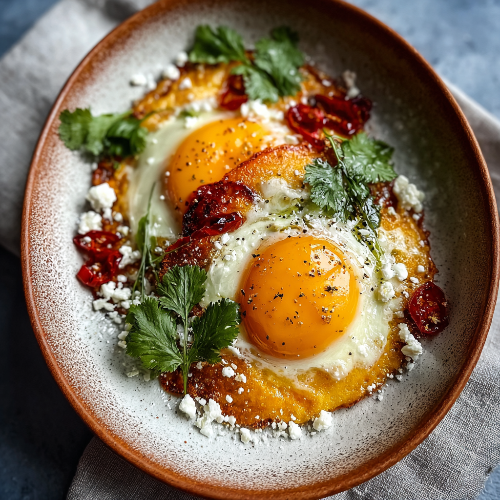 Crispy Feta Fried Eggs