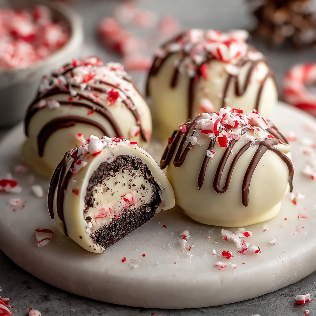 Peppermint Oreo Truffles