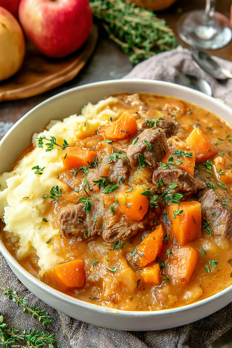 Creamy mashed potatoes with chives