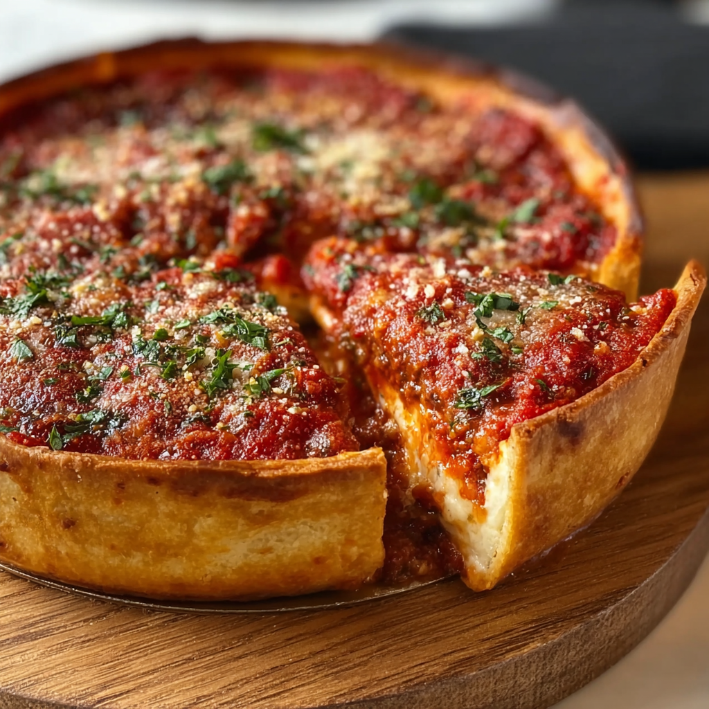 Classic Chicago Deep Dish Pizza