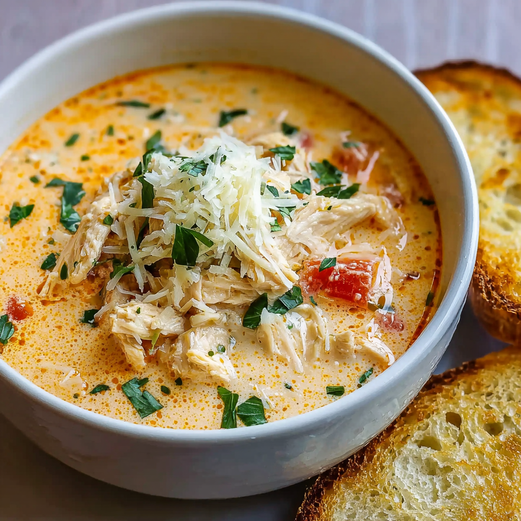 Creamy Chicken Parmesan Soup