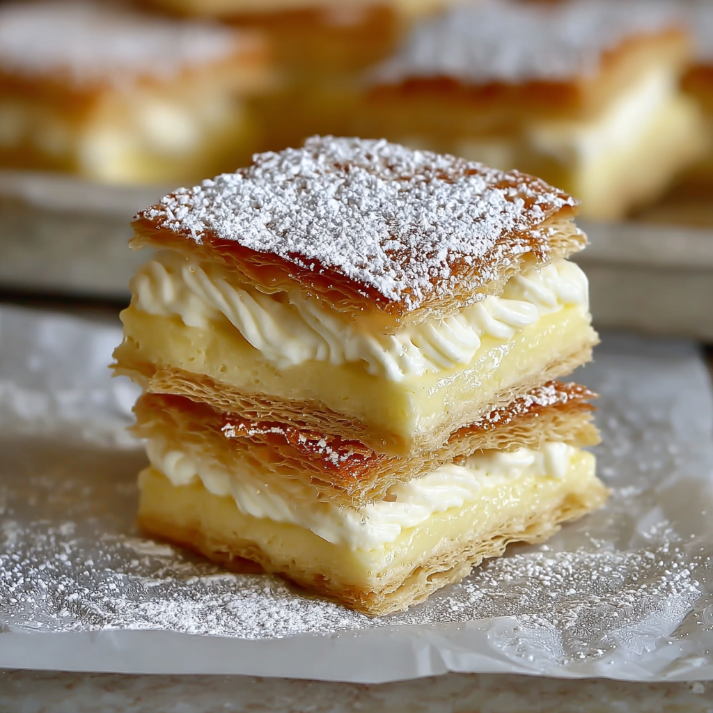 Vanilla Custard Cream Squares
