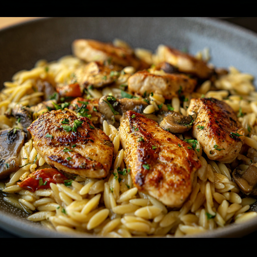 Marsala Chicken Orzo