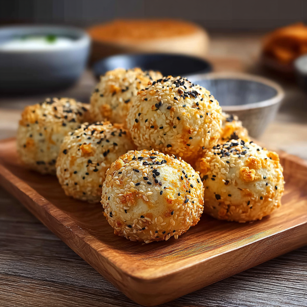 finished bagel bites on a cooling rack