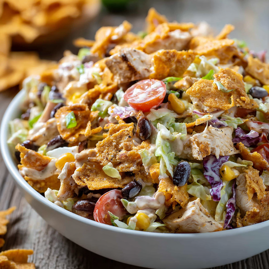 Close-up of chipotle dressing being whisked until smooth