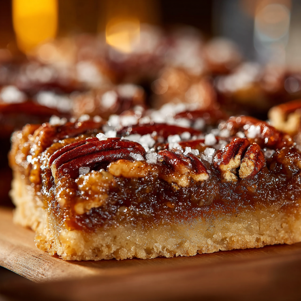 Salted Maple Pecan Pie Bars