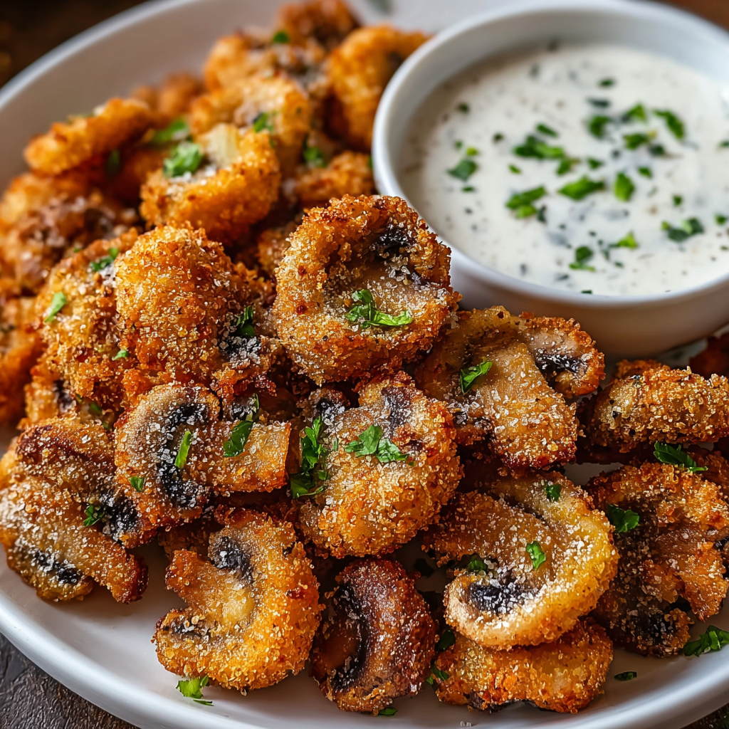 Crispy Ranch-Breaded Mushrooms