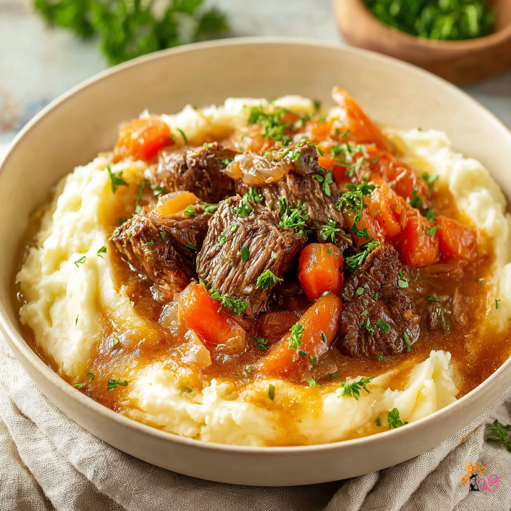 Close-up of mashed potatoes with chives