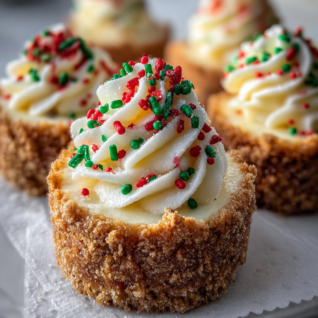 Mini Christmas Cheesecakes