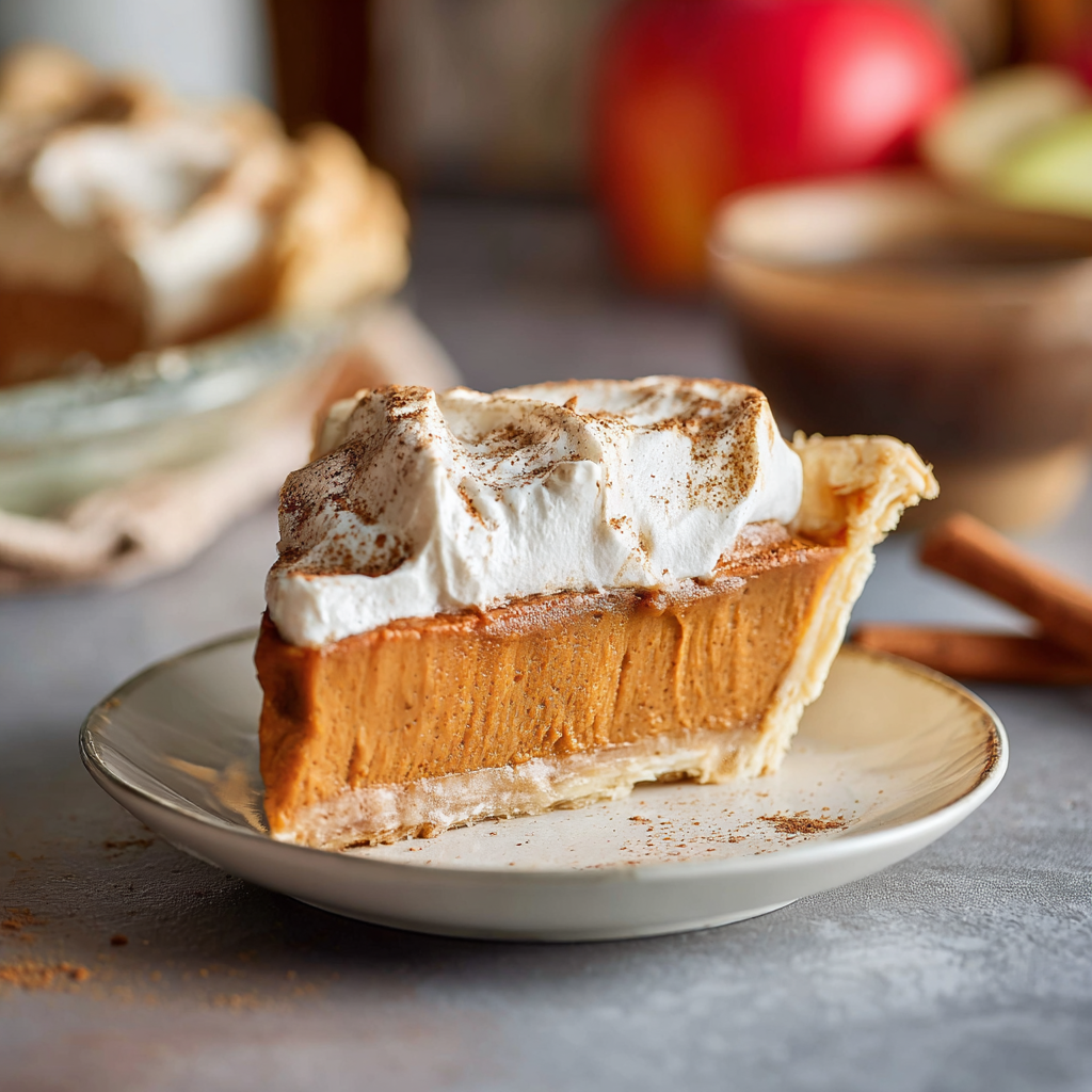 Apple Butter Pie with Cinnamon Whipped Cream