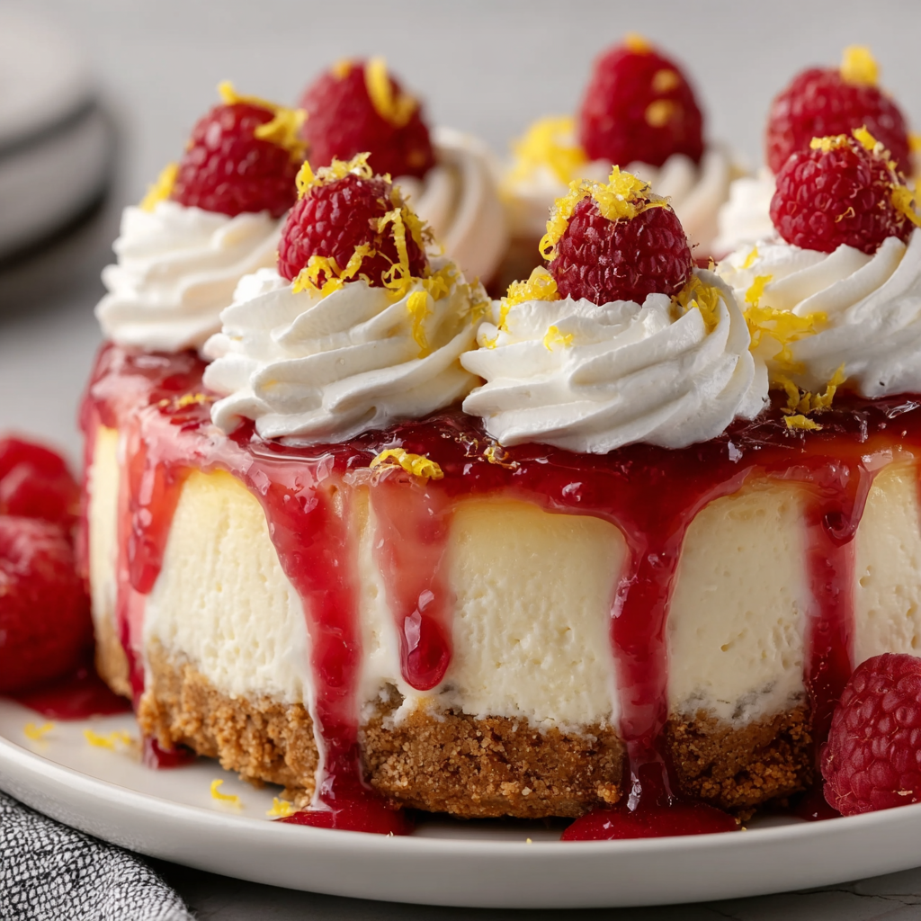 Lemon Raspberry Cheesecake