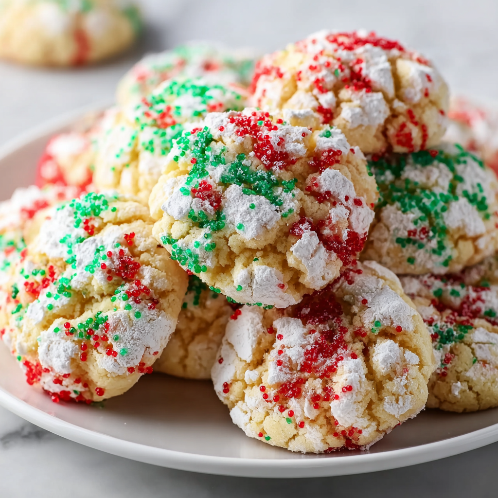 Christmas Ooey Gooey Butter Cookies