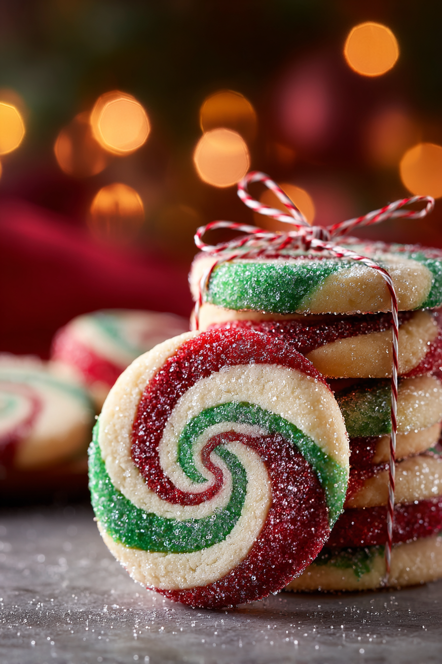 Cookies arranged on a holiday plate
