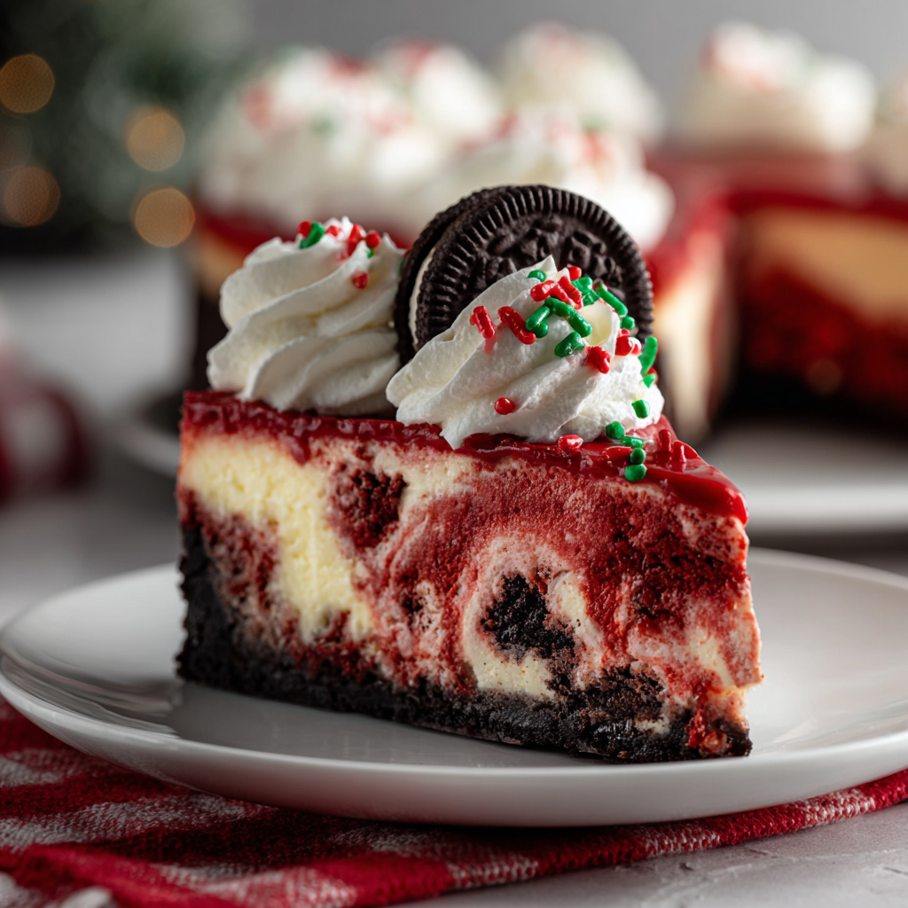 Christmas Red Velvet Cheesecake