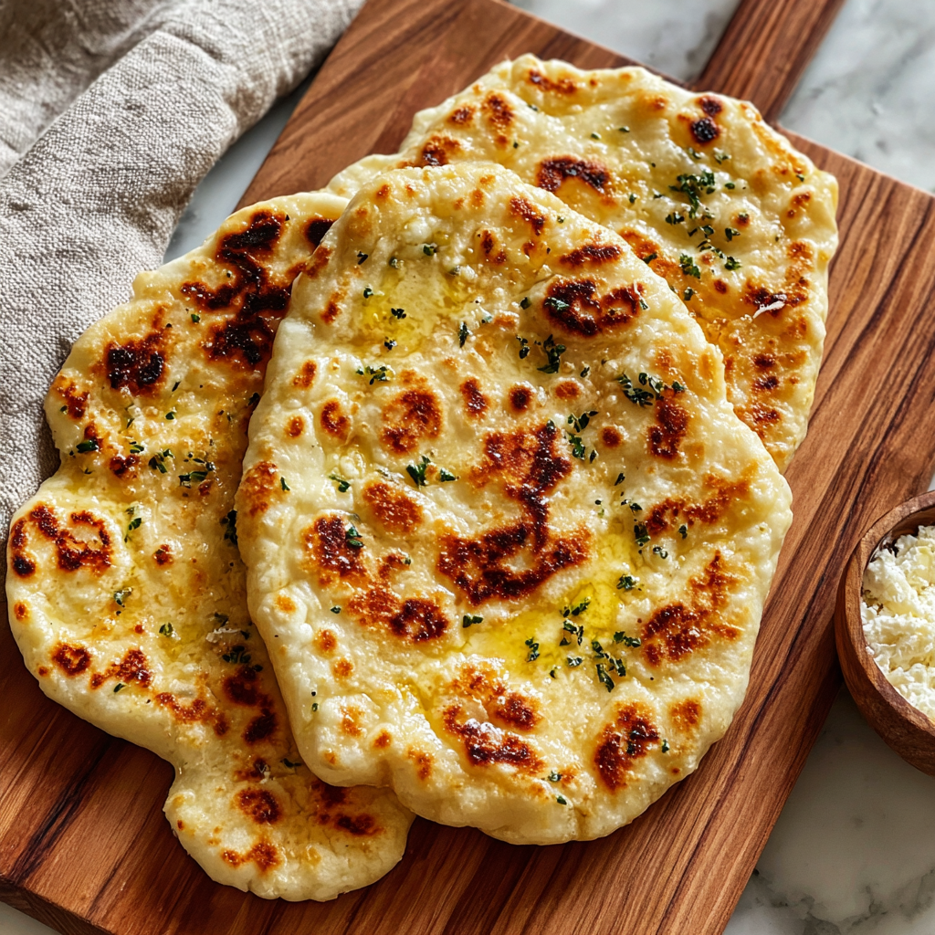 Cottage cheese and flour on counter