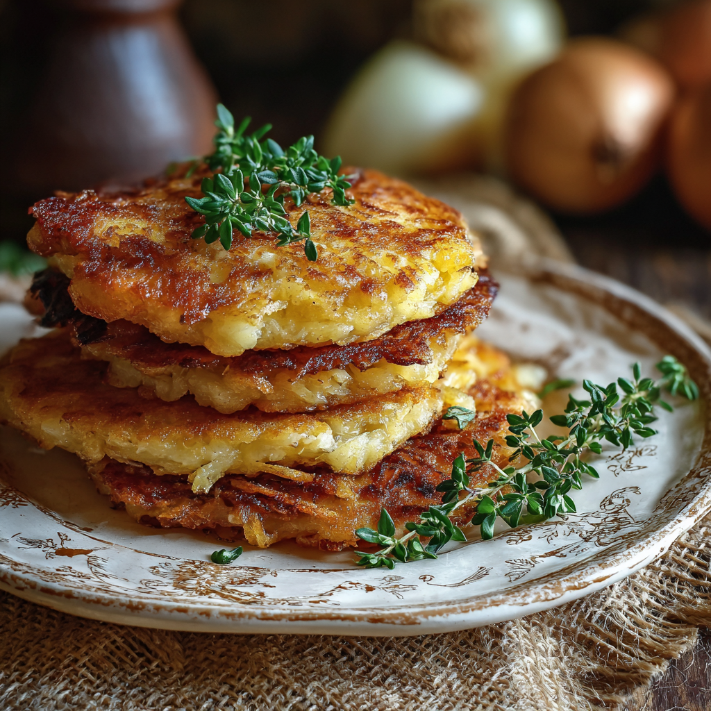Grated potatoes and onion for pancakes
