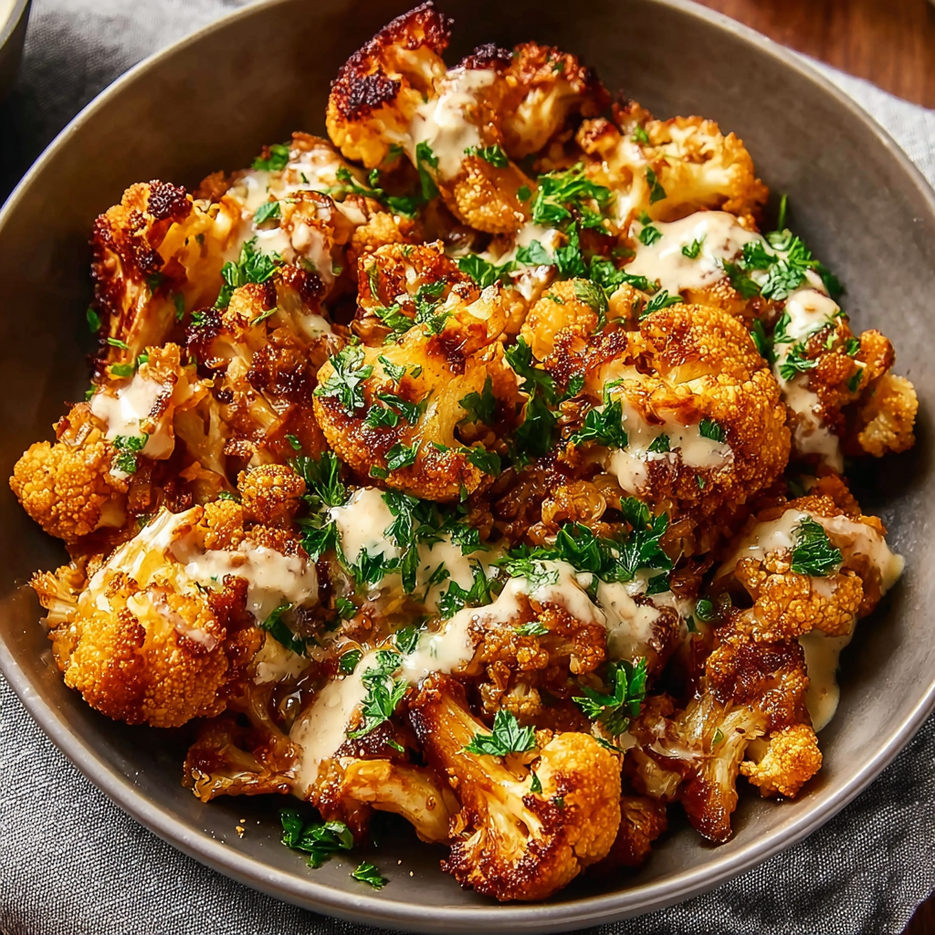 Tahini honey sauce in a bowl with lemon