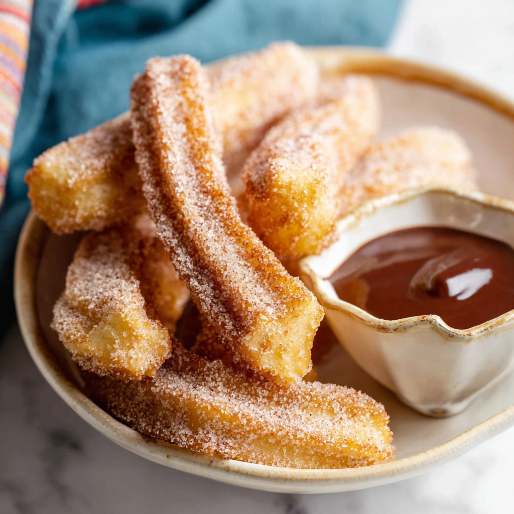 Piped churros ready to Air Fry
