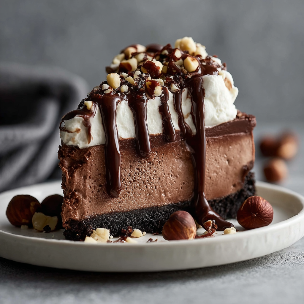 Nutella cheesecake on a springform pan