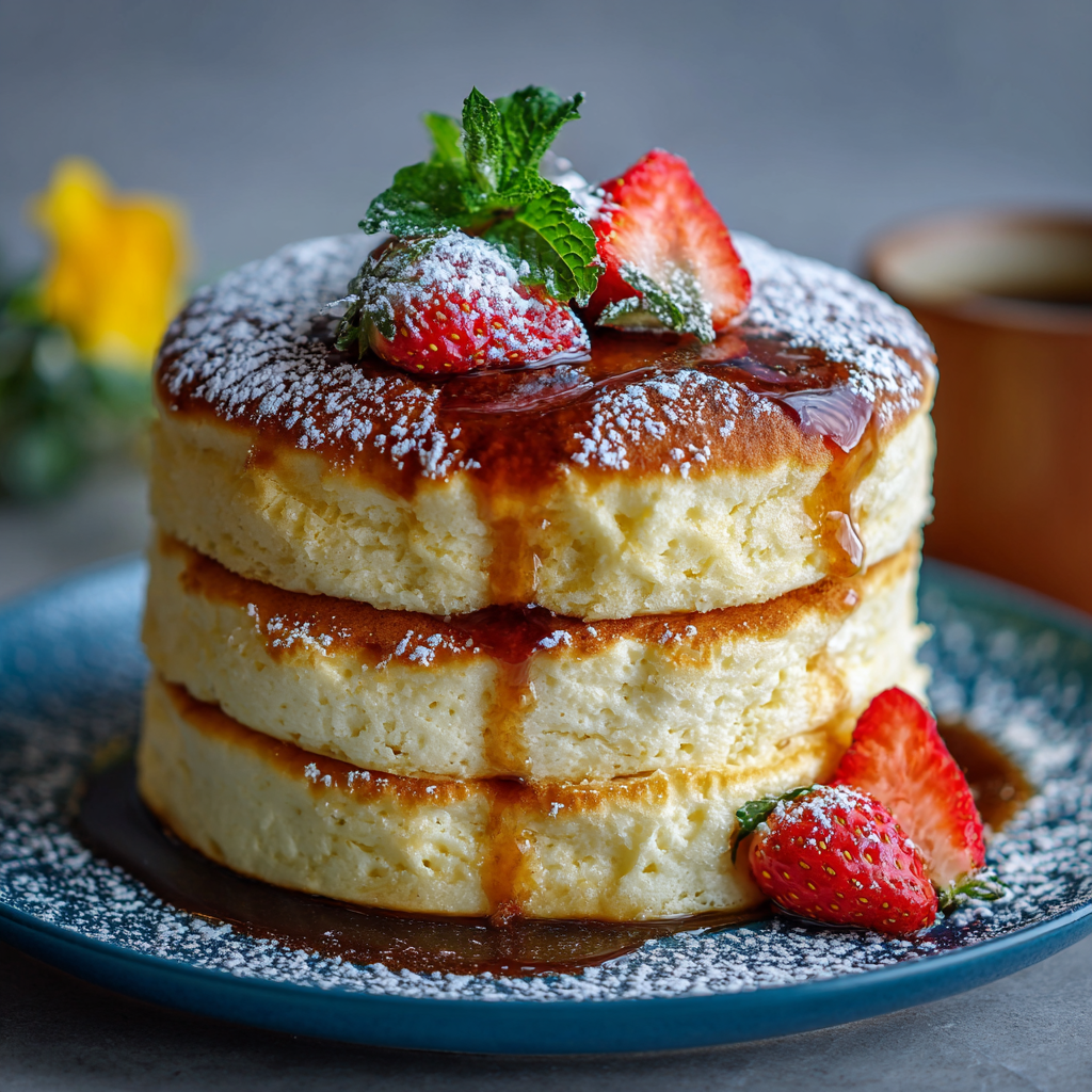 Fluffy Japanese Soufflé Pancakes