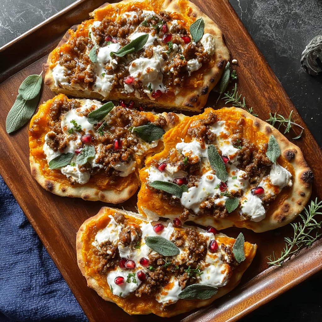 Autumn Naan Pizzas