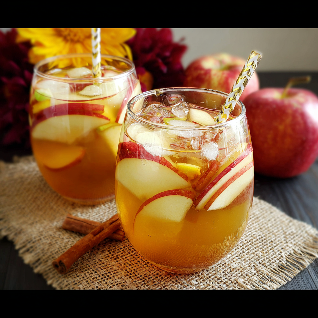 Caramel Apple Sangria | Apple Pie Sangria