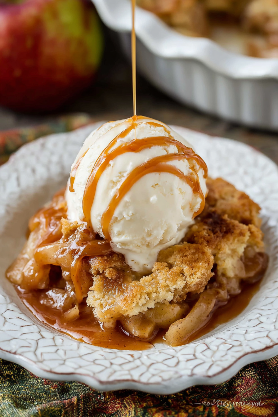 Serving suggestion with vanilla ice cream